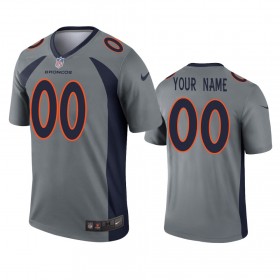 Camiseta Hombre NFL Denver Broncos Personalizar Gris Inverted Legend